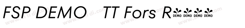 FSP DEMO   TT Fors R字体转换